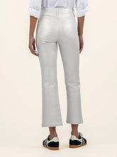 Load image into Gallery viewer, Kelsey High Rise Coated Ankle Flare Jean - Light Silver FINAL SALE
