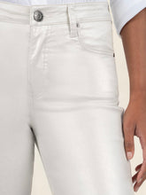 Load image into Gallery viewer, Kelsey High Rise Coated Ankle Flare Jean - Light Silver FINAL SALE
