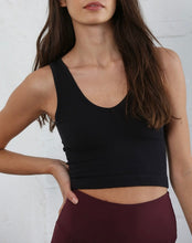 Load image into Gallery viewer, Reversible Crop Tank - Black
