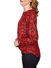 Load image into Gallery viewer, Scroll Twist Top - Lipstick Multi FINAL SALE
