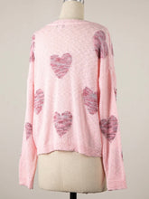 Load image into Gallery viewer, Tie Dye Heart Sweater - Pink
