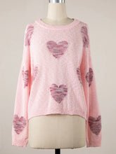 Load image into Gallery viewer, Tie Dye Heart Sweater - Pink
