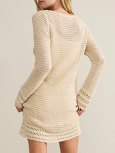 Load image into Gallery viewer, Calabria Crochet Mini Dress - Natural FINAL SALE
