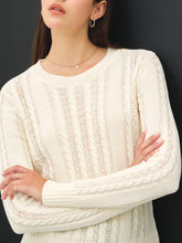 Load image into Gallery viewer, Classic Cable Sweater - Ivory FINAL SALE
