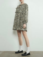 Load image into Gallery viewer, Twill Babydoll Dress - Leopard FINAL SALE
