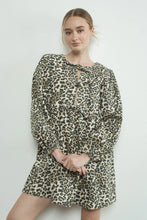 Load image into Gallery viewer, Twill Babydoll Dress - Leopard FINAL SALE
