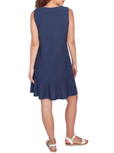 Load image into Gallery viewer, Sleeveless Swiss Dot Dress - Navy
