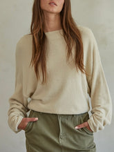 Load image into Gallery viewer, Boat Neck Sweater - Cream FINAL SALE
