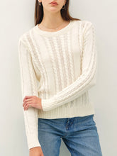 Load image into Gallery viewer, Classic Cable Sweater - Ivory FINAL SALE
