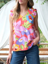 Load image into Gallery viewer, Fiesta Sleeveless Top - Orange Multi FINAL SALE
