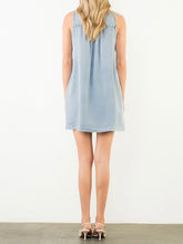 Load image into Gallery viewer, Sleeveless Pintuck Dress - Denim
