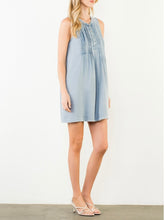 Load image into Gallery viewer, Sleeveless Pintuck Dress - Denim
