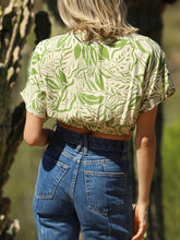 Load image into Gallery viewer, Leaf Print Top - Green/Ivory FINAL SALE
