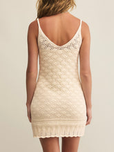 Load image into Gallery viewer, Charmer Crochet Mini Dress - Sea Salt FINAL SALE
