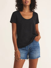 Load image into Gallery viewer, Scoop Neck Tee - Black
