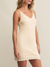 Load image into Gallery viewer, Charmer Crochet Mini Dress - Sea Salt FINAL SALE
