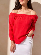 Load image into Gallery viewer, On/Off Shoulder Gauze Top - Bay Berry
