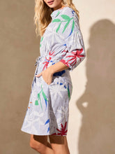 Load image into Gallery viewer, Shirt Dress with Tie - Sailboat FINAL SALE
