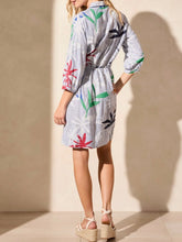 Load image into Gallery viewer, Shirt Dress with Tie - Sailboat FINAL SALE

