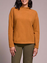 Load image into Gallery viewer, Textured Funnel Neck Top - Bran FINAL SALE
