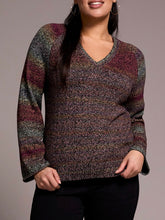 Load image into Gallery viewer, Ombre V-Neck Sweater - Multi
