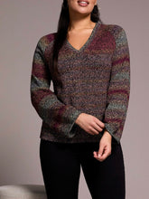 Load image into Gallery viewer, Ombre V-Neck Sweater - Multi
