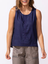Load image into Gallery viewer, Linen Getaway Tank - Navy
