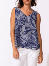 Load image into Gallery viewer, Regatta Leaves Tank - Navy
