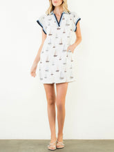 Load image into Gallery viewer, Sailboat Print Dress - Cream
