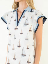 Load image into Gallery viewer, Sailboat Print Dress - Cream
