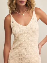 Load image into Gallery viewer, Charmer Crochet Mini Dress - Sea Salt FINAL SALE
