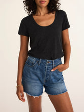 Load image into Gallery viewer, Scoop Neck Tee - Black
