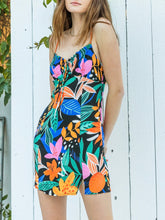 Load image into Gallery viewer, Tropic Mini Dress - Black FINAL SALE
