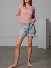 Load image into Gallery viewer, Fitted Lace Long Sleeve - Dusty Rose FINAL SALE
