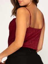 Load image into Gallery viewer, Jacquard Cowl Bodysuit - Wine FINAL SALE
