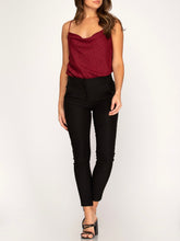 Load image into Gallery viewer, Jacquard Cowl Bodysuit - Wine FINAL SALE
