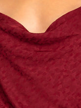 Load image into Gallery viewer, Jacquard Cowl Bodysuit - Wine FINAL SALE
